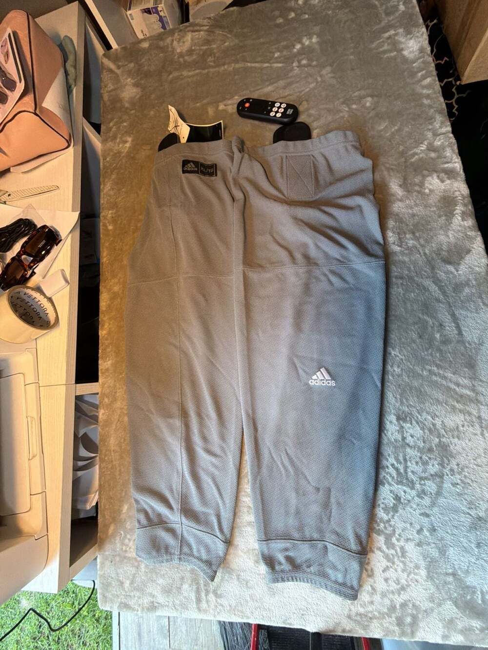 Adidas Knit Hockey Sock Mystic Grey White XL/TG